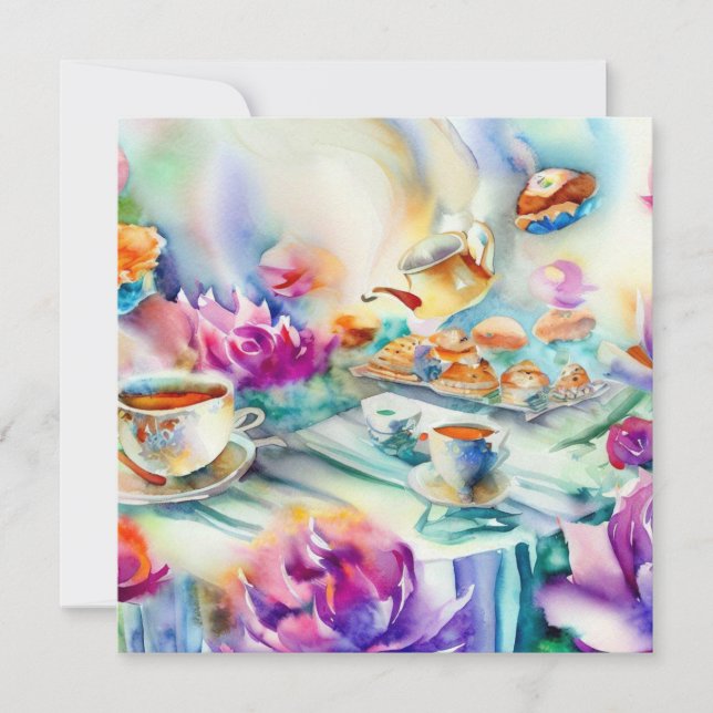 An Enchanted Tea Party: Dainty, A Baby Shower Invitation (Front)