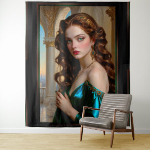 An Enchanting Portrait of The Emerald Empress Tapestry