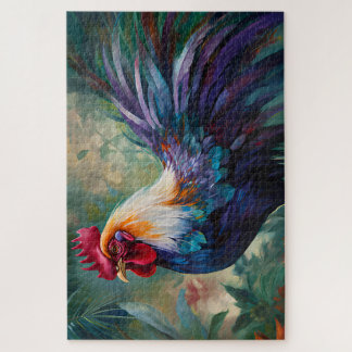 An Enchanting Rooster Painting Puzzle