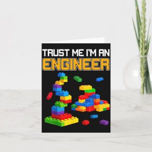 an Engineer Kids Brick Builder Bricks Building Card