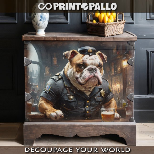 An english bulldog cop in a 1930 Chicago pub  Tissue Paper (Creator Uploaded)