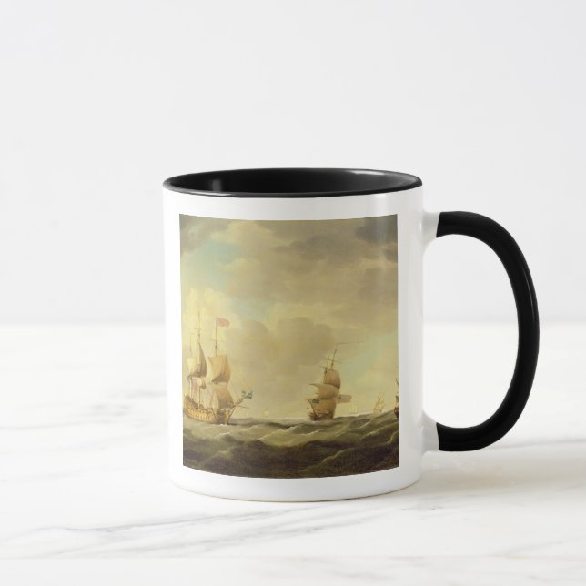 An English Flagship Under Easy Sail in a Moderate Mug (Right)