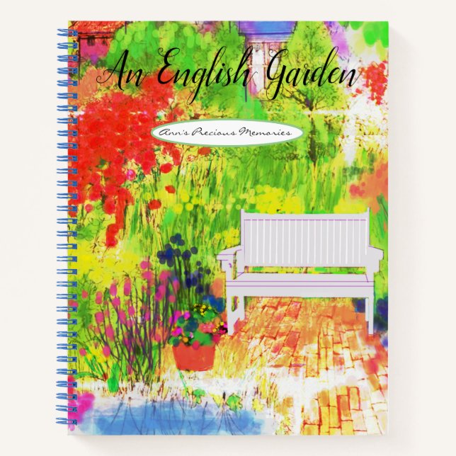 An English Garden Notebook by Artist (Front)