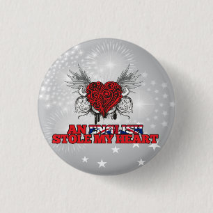 An English Stole my Heart 3 Cm Round Badge