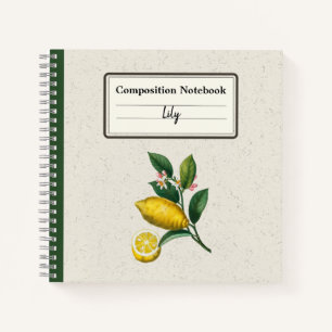 An Enlarged Version of Lemon Personalised Comp Notebook