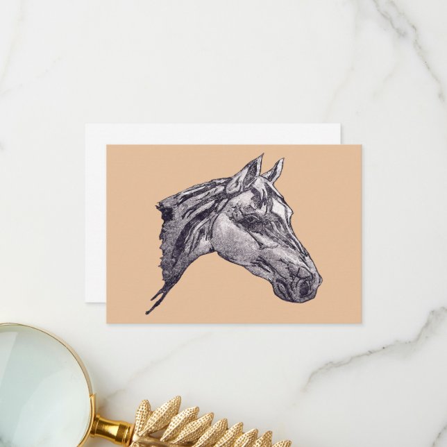 An equine beauty  thank you card (Front/Back In Situ)