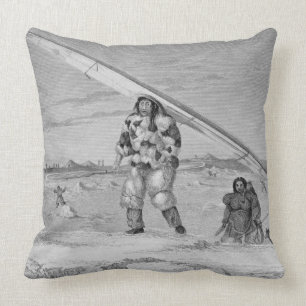 An Eskimaux of Igloolik, wearing a bird-skin jacke Cushion