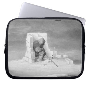An Eskimaux watching a Seal-Hole, from 'Journal of Laptop Sleeve