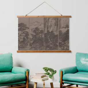 An etched copper effect  hanging tapestry
