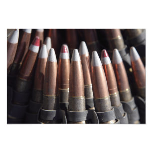 An even mix of four ball rounds to one tracer photo print