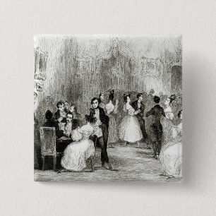 An Evening at the House of Charles Nodier 1831 15 Cm Square Badge