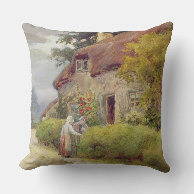An evening gossip cushion (Front)