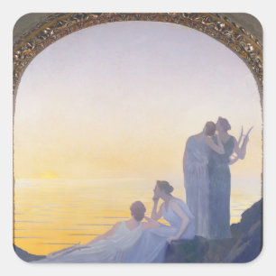 An Evening in Ancient Times, 1908 Square Sticker