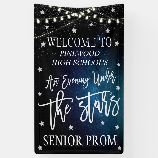 An Evening Under the Stars Dance Prom Banner (Vertical)
