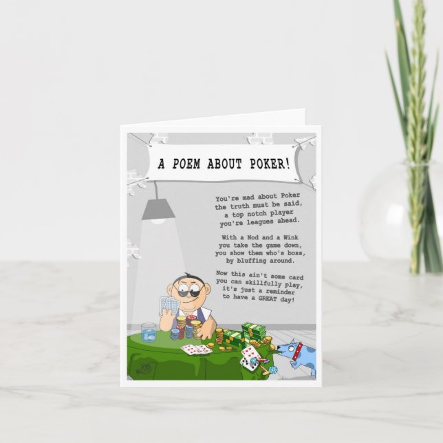 An everyday Poker Greeting Card for any occasion. (Front)