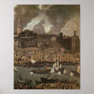 An Expedition Setting out from Seville for Poster