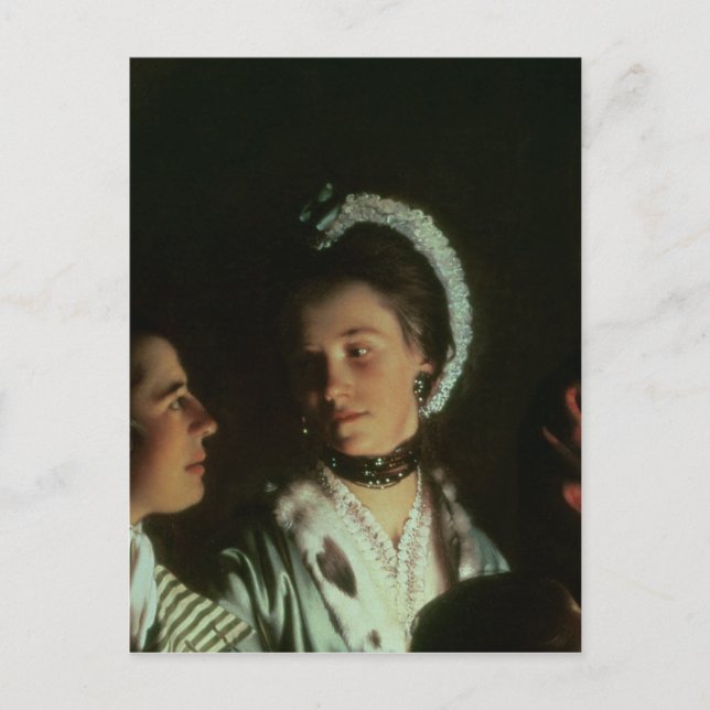 An Experiment on a Bird in the Air Pump, 1768 Postcard (Front)