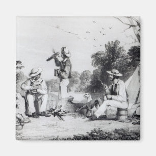 An exploring party magnet