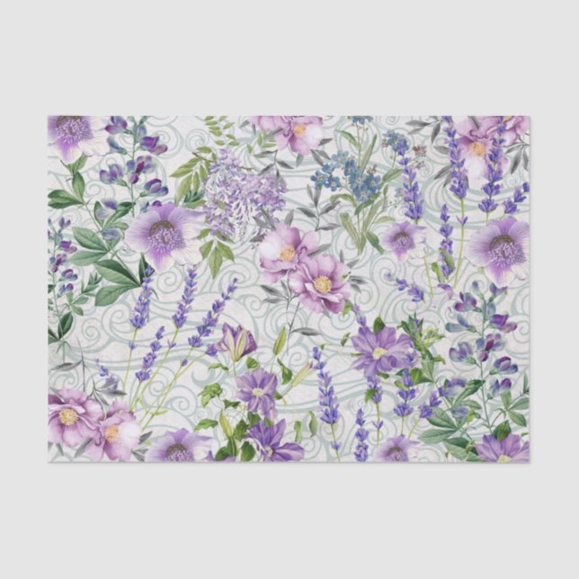 An Explosion of Wildflowers - the Purple Edition Tissue Paper (Front)