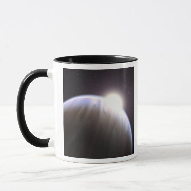 An extrasolar planet with its parent star mug (Left)
