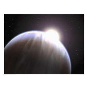 An extrasolar planet with its parent star photo print
