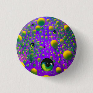 An Eyefull - Ken Gauge Surreal Art 3 Cm Round Badge