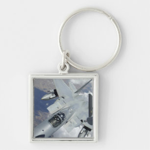 An F-15 Eagle pulls away from a KC-135 Key Ring
