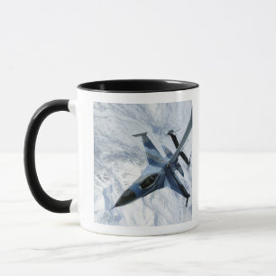 An F-16 Aggressor sits in contact position Mug