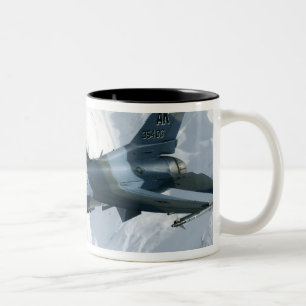 An F-16 Aggressor Two-Tone Coffee Mug