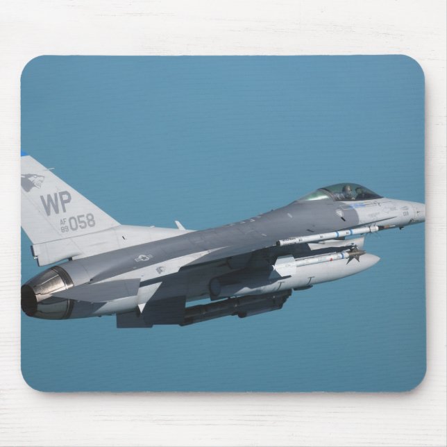 An F-16 Fighting Falcon in flight Mouse Pad (Front)