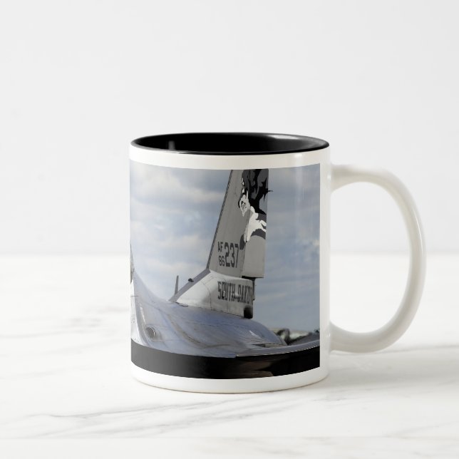 An F-16 Fighting Falcon Two-Tone Coffee Mug (Right)