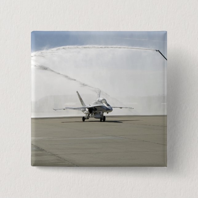 An F-18 aircraft 15 Cm Square Badge (Front)