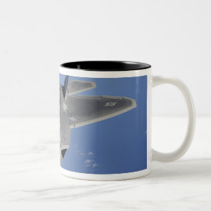 An F-22 Raptor moves into position to receive f 2 Two-Tone Coffee Mug