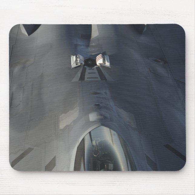An F-22 Raptor moves into position to receive f Mouse Pad (Front)