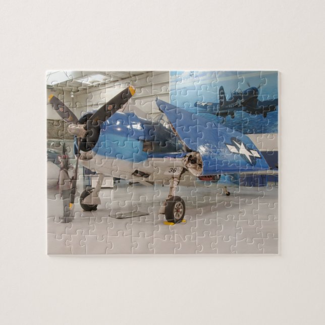 An F-6F Hellcat World War II fighter plane at Jigsaw Puzzle (Horizontal)