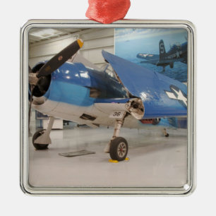 An F-6F Hellcat World War II fighter plane at Metal Ornament