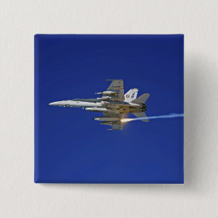 An F/A-18C Hornet 15 Cm Square Badge