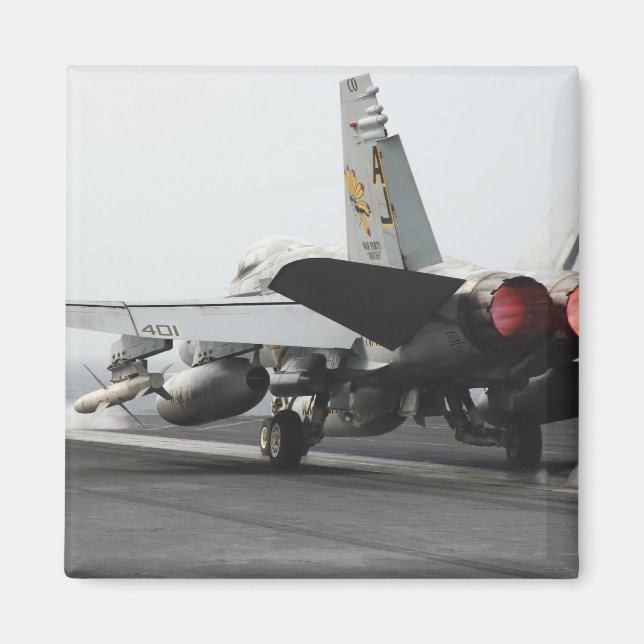 An F/A-18C Hornet launches from the flight deck 2 Magnet (Front)