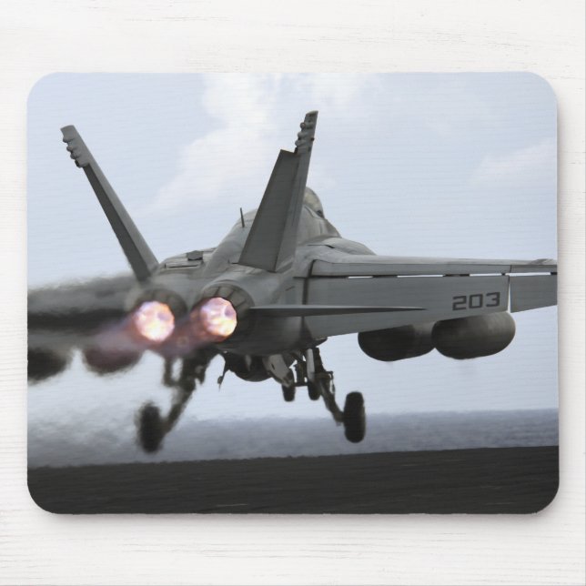 An F/A-18E Super Hornet launches Mouse Pad (Front)