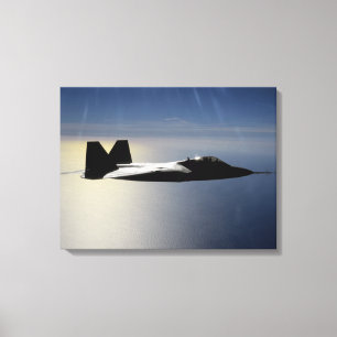 An F/A-22 Raptor flies a training mission 2 Canvas Print