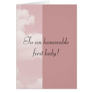 An honorable first lady