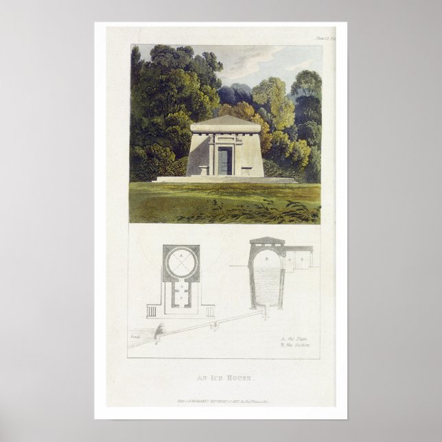 An Ice House, from Ackermann's 'Repository of Arts Poster (Front)