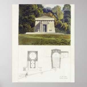 An Ice House, from Ackermann's 'Repository of Arts Poster