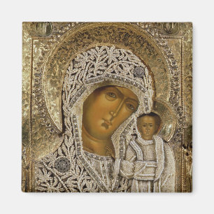 An icon showing the Virgin of Kazan Magnet