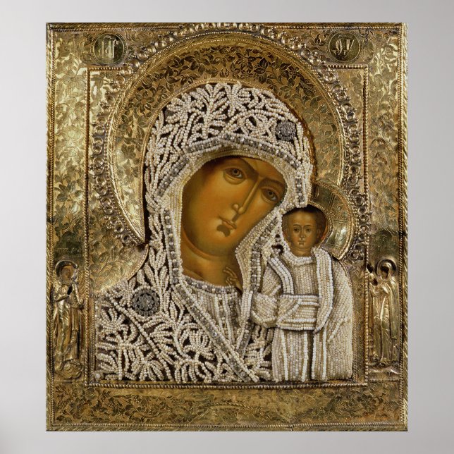 An icon showing the Virgin of Kazan Poster (Front)