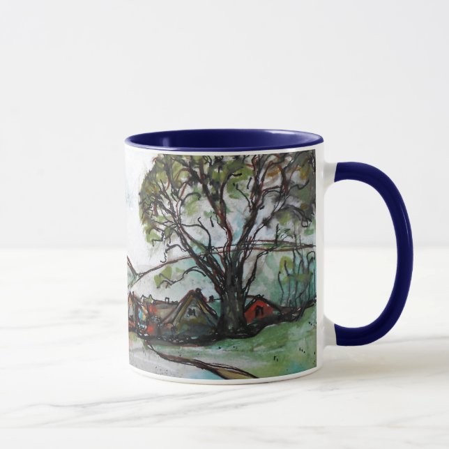 An Idyllic British Village sketch Mug (Right)