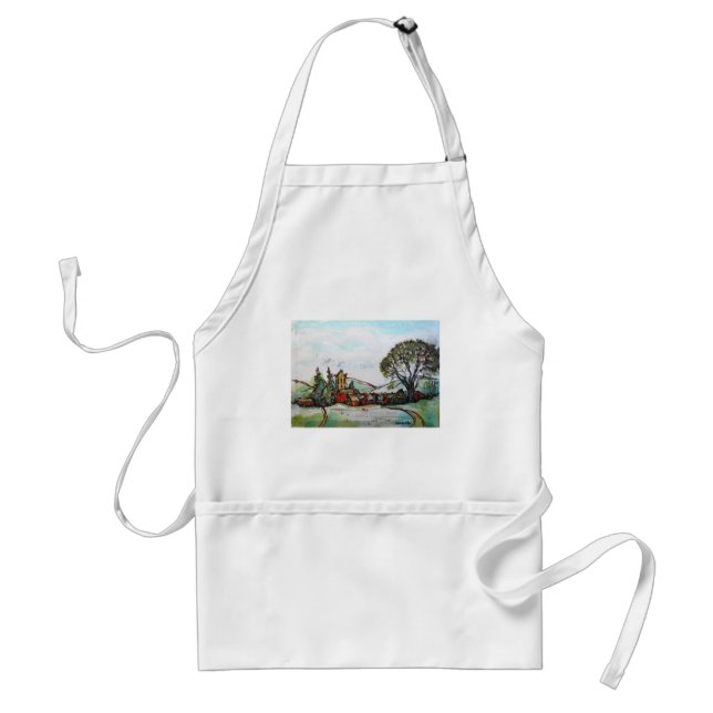 An Idyllic British Village sketch Standard Apron (Front)