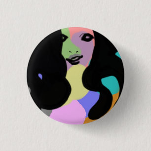 an illustrated can batch 3 cm round badge