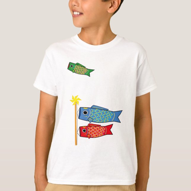 An illustration of Koi-nobori , Japanese tradition T-Shirt (Front)