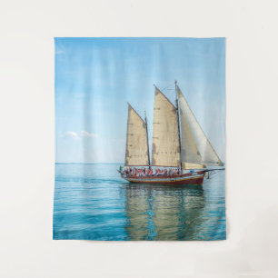 An Image for Ship Sailing in Italy Sea  Tapestry